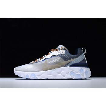 Undercover x Nike React Element 87 White Cream/Blue AQ1813-343 Shoes